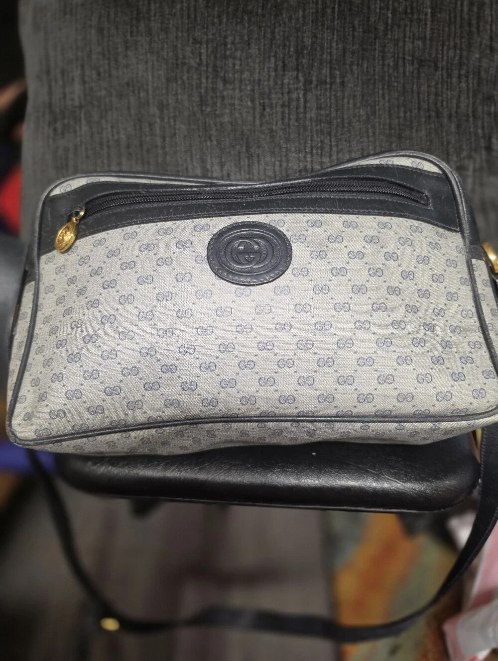 Vintage Gucci Micro GG Supreme Crossbody Camera Bag